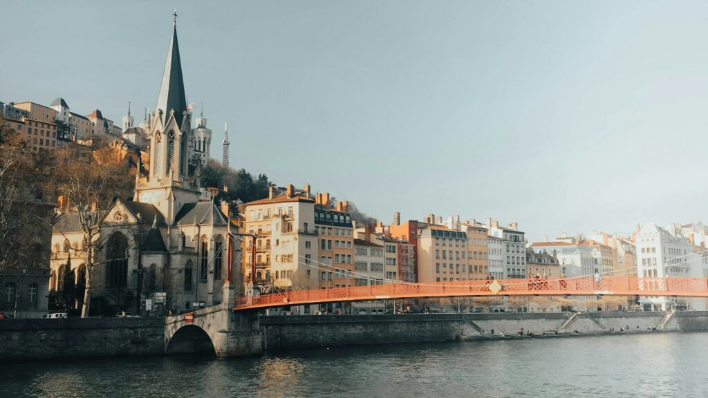 Lyon, la passerelle Saint-Georges sur la Saône